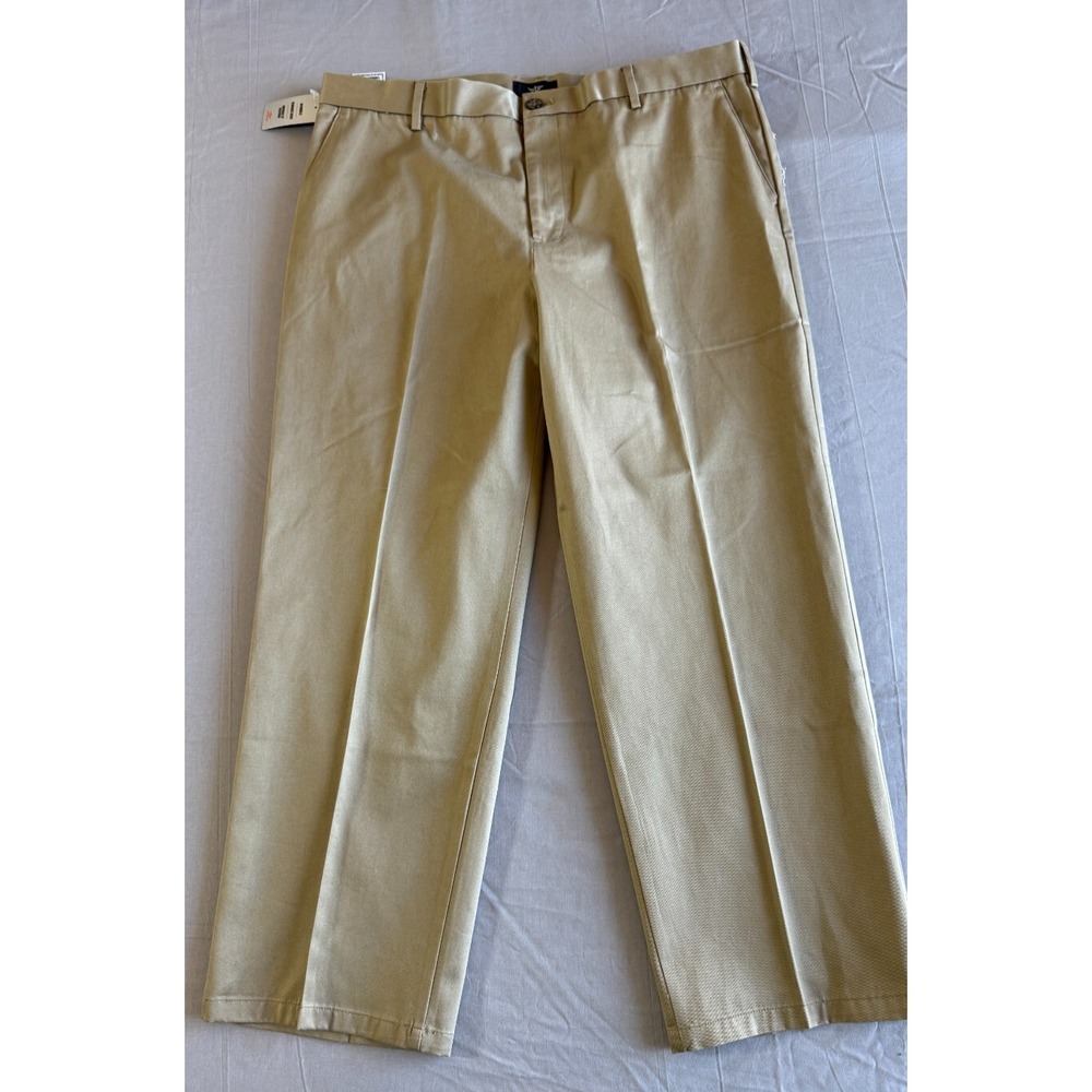 Dockers Pants 40x30 Signature Khaki Classic Fit Flat Front Beige Mens NEW